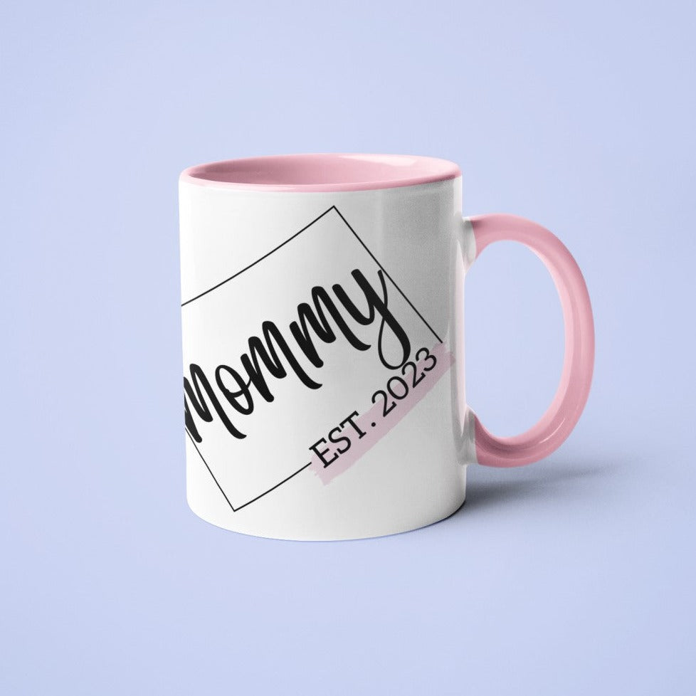 Feminine Florals Personalized Mom Coffee Mug 11 oz Pink