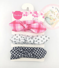 The New Three-Piece Head Rope Children's Hair Band Printed Bow Hair Band Headdress