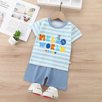 Children's Cotton Short-Sleeved Shorts And Shirt