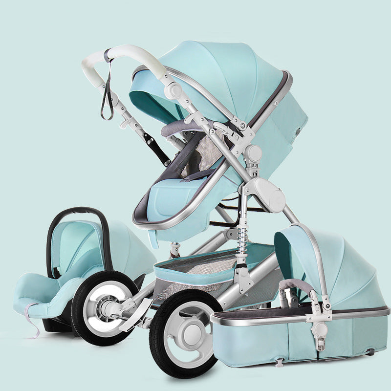 High-view Stroller Can Sit And Lie Down, Light And Foldable