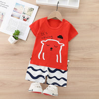 Children's Cotton Short-Sleeved Shorts And Shirt