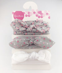 The New Three-Piece Head Rope Children's Hair Band Printed Bow Hair Band Headdress