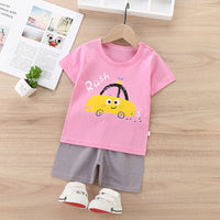 Children's Cotton Short-Sleeved Shorts And Shirt