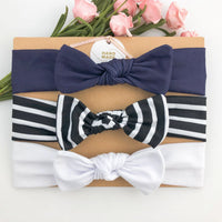 The New Three-Piece Head Rope Children's Hair Band Printed Bow Hair Band Headdress