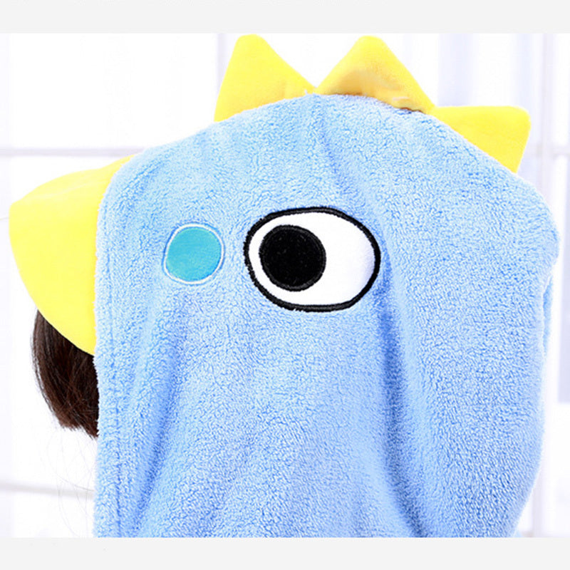 Children's Wearable Fleece Absorbent Hooded Cloak Bath Towel, Also warm for cold winter Nights as Home Clothes