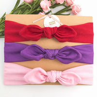 The New Three-Piece Head Rope Children's Hair Band Printed Bow Hair Band Headdress