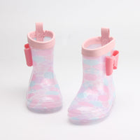 New Children's Rain Boots Cartoon Crystal Bottom