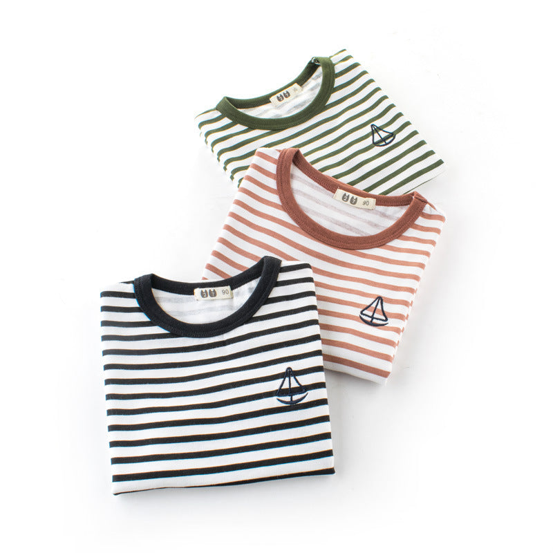 Boys' Cotton Striped T-Shirt