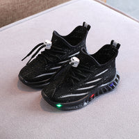 Girls' LED Light Soft Bottom Shoes