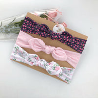 The New Three-Piece Head Rope Children's Hair Band Printed Bow Hair Band Headdress