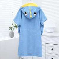 Children's Wearable Fleece Absorbent Hooded Cloak Bath Towel, Also warm for cold winter Nights as Home Clothes