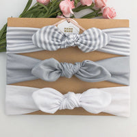 The New Three-Piece Head Rope Children's Hair Band Printed Bow Hair Band Headdress