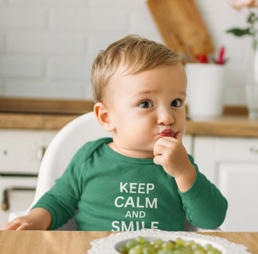 long-sleeve-onesie-keep-calm-and-smile-green