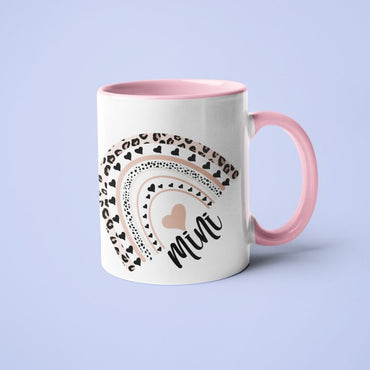 coffee mug mini leopard rainbow